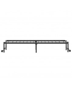 Giroletto senza Materasso Pieghevole Nero 80x200 cm in Acciaio