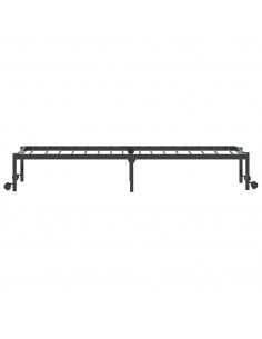 Giroletto senza Materasso Pieghevole Nero 90x190 cm in Acciaio