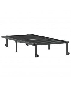 Giroletto senza Materasso Pieghevole Nero 90x190 cm in Acciaio 2