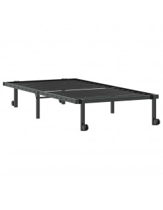 Giroletto senza Materasso Pieghevole Nero 90x200 cm in Acciaio 2