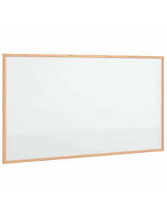 Lavagna Bianca Magnetica con Cornice in Legno di Pino 100x55 cm