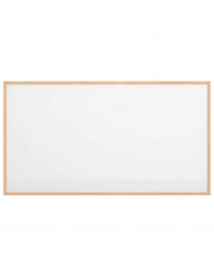Lavagna Bianca Magnetica con Cornice in Legno di Pino 100x55 cm 2