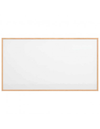 Lavagna Bianca Magnetica con Cornice in Legno di Pino 100x55 cm
