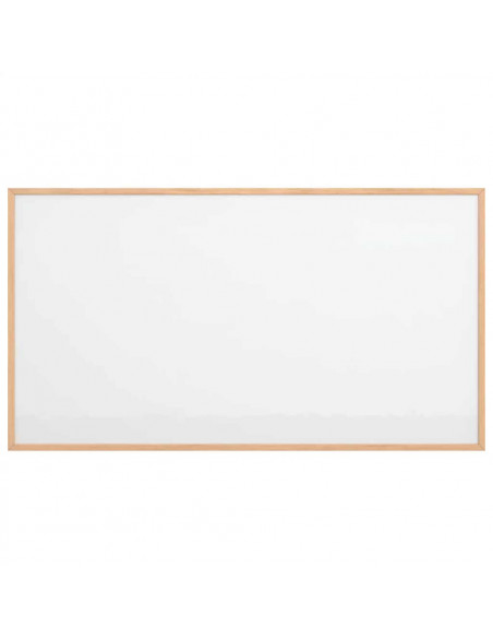 Lavagna Bianca Magnetica con Cornice in Legno di Pino 100x55 cm