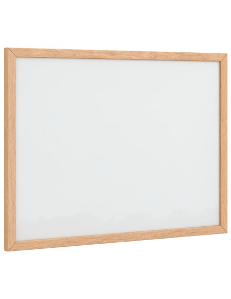 Lavagna Bianca Magnetica con Cornice in Legno di Pino 40x30 cm