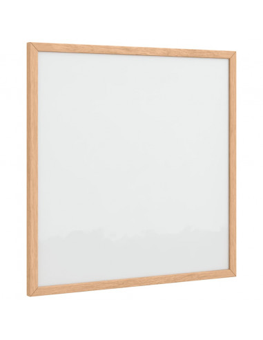 Lavagna Bianca Magnetica con Cornice in Legno di Pino 40x40 cm
