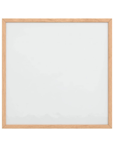 Lavagna Bianca Magnetica con Cornice in Legno di Pino 40x40 cm