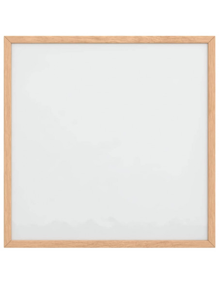 Lavagna Bianca Magnetica con Cornice in Legno di Pino 40x40 cm