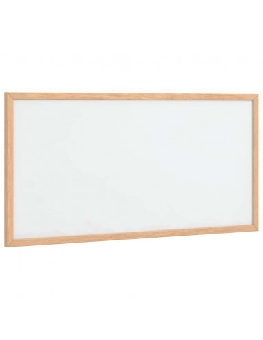 Lavagna Bianca Magnetica con Cornice in Legno di Pino 60x30 cm