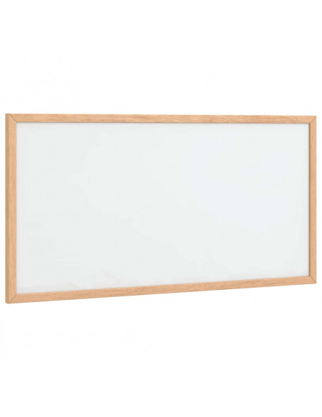 Lavagna Bianca Magnetica con Cornice in Legno di Pino 60x30 cm