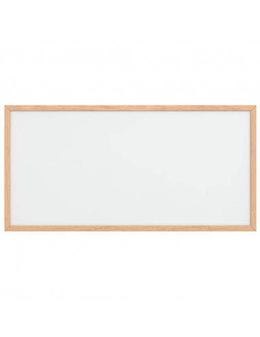 Lavagna Bianca Magnetica con Cornice in Legno di Pino 60x30 cm