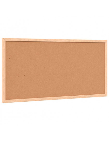 Lavagna Bianca Magnetica con Cornice in Legno di Pino 60x30 cm