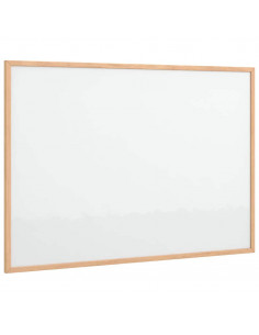 Lavagna Bianca Magnetica con Cornice in Legno di Pino 80x55 cm