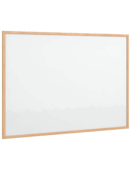 Lavagna Bianca Magnetica con Cornice in Legno di Pino 80x55 cm