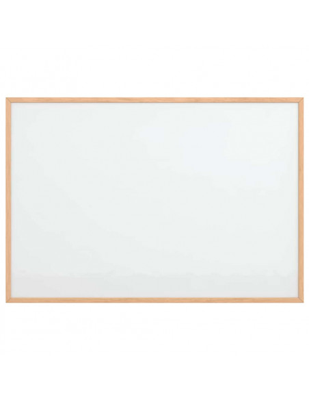 Lavagna Bianca Magnetica con Cornice in Legno di Pino 80x55 cm