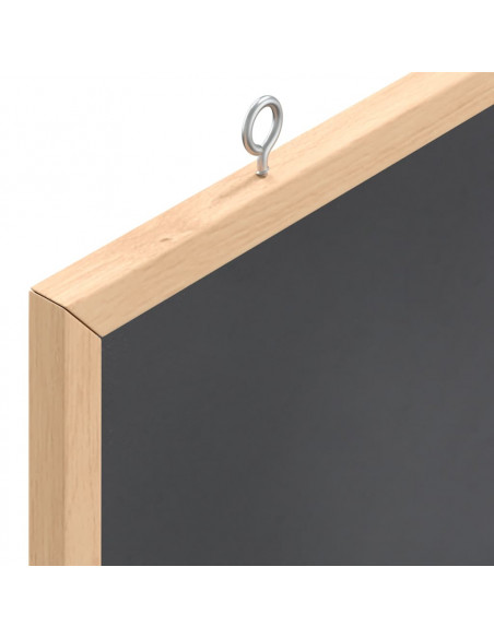 Lavagna con Cornice in Legno Massello di Pino Nero 40x40 cm