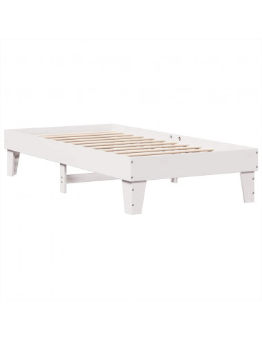 Letto con Libreria senza Materasso 75x190 cm in Legno Pino