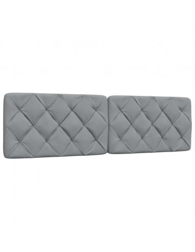 Letto con Materasso Grigio Chiaro180x200 cm Tessuto