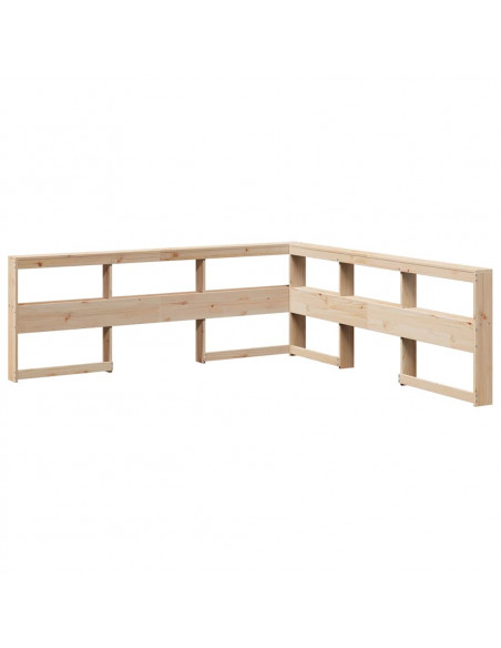 Letto Libreria senza Materasso 90x190 cm Legno Massello Pino