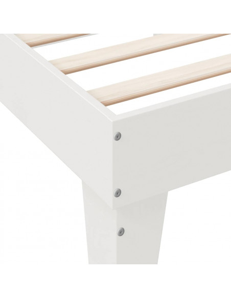 Letto Libreria senza Materasso Bianca 90x200 cm Legno di Pino