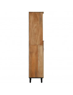 Mobile da Bagno Marrone 38x33x160 cm in Legno Massello di Mango 2