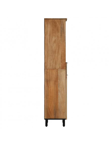 Mobile da Bagno Marrone 38x33x160 cm in Legno Massello di Mango