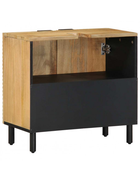 Mobile Lavabo da Bagno Marrone 62x33x58 cm Legno Massello Mango