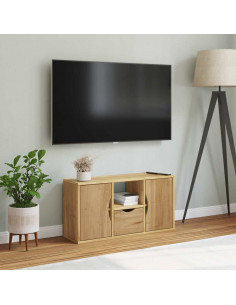 Mobile Porta TV con Cassetto ODDA 79x24x40 cm in Legno di Pino 2