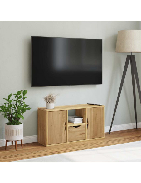 Mobile Porta TV con Cassetto ODDA 79x24x40 cm in Legno di Pino