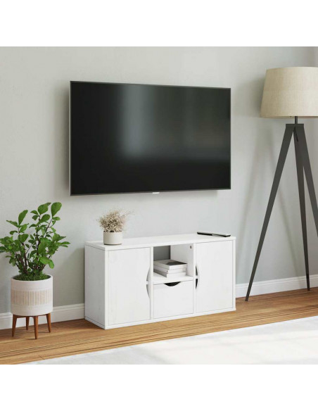 Mobile Porta TV con Cassetto ODDA Bianco 79x24x40 cm