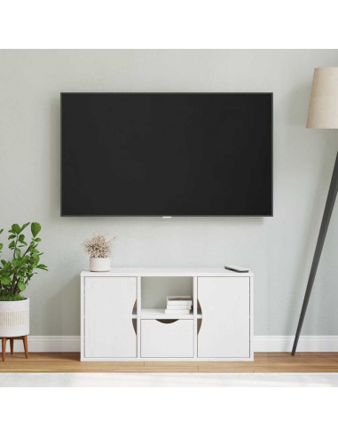 Mobile Porta TV con Cassetto ODDA Bianco 79x24x40 cm