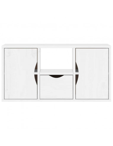 Mobile Porta TV con Cassetto ODDA Bianco 79x24x40 cm