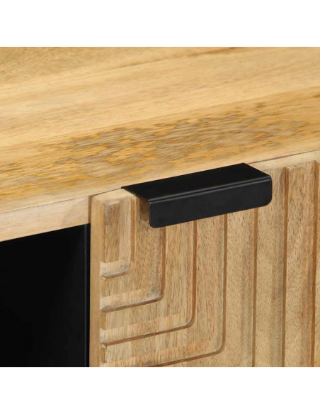 Mobile Porta TV Marrone 80x31,5x46cm in Legno Massello di Mango
