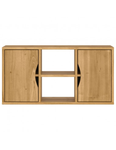 Mobile Porta TV ODDA 79x24x40 cm in Legno Massello di Pino