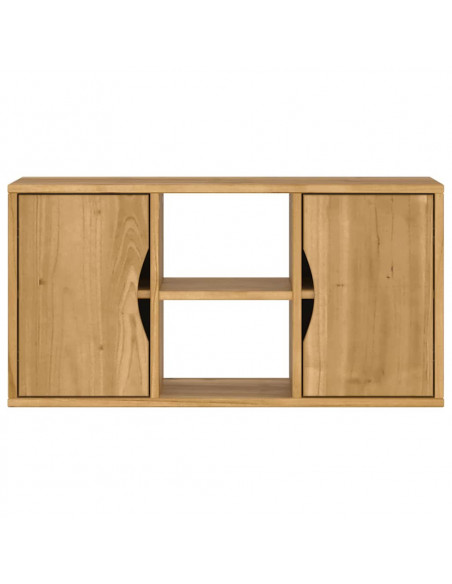 Mobile Porta TV ODDA 79x24x40 cm in Legno Massello di Pino