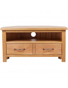 Mobile TV con Cassetto 88 x 42 x 46 cm Legno Massello di Rovere 2