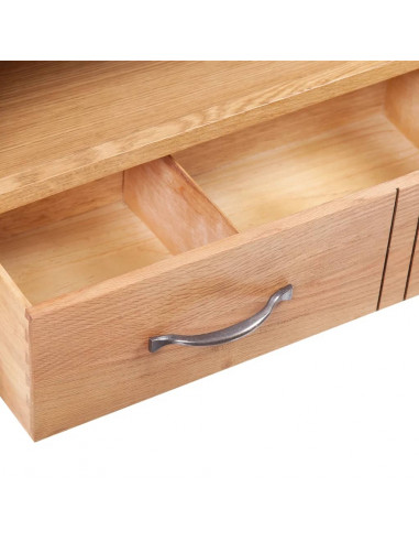 Mobile TV con Cassetto 88 x 42 x 46 cm Legno Massello di Rovere