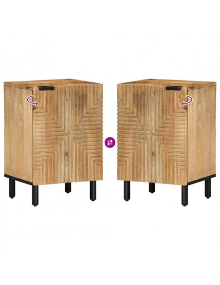 Mobiletto da Bagno Marrone 38x33,5x58 cm Legno di Mango