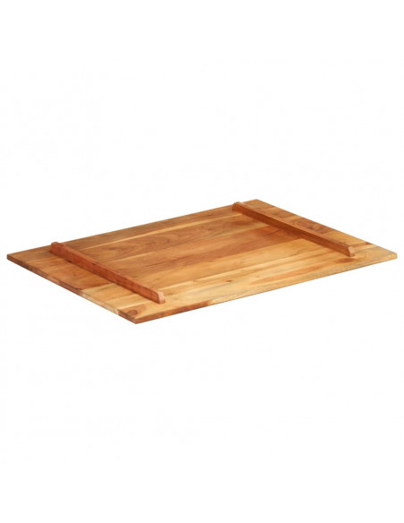 Piano Tavolo in Legno Massello di Acacia 15-16 mm 60x80 cm