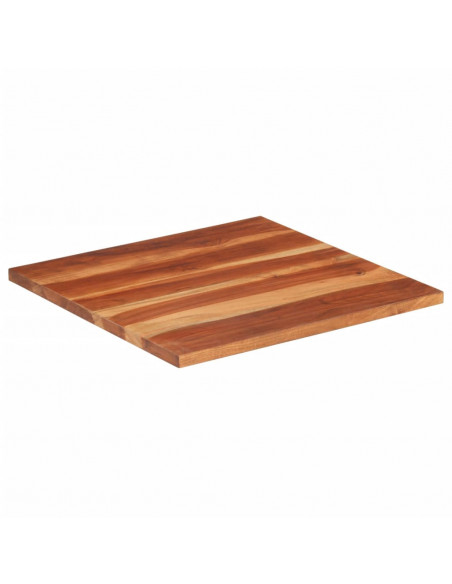Piano Tavolo in Legno Massello di Acacia 25-27 mm 60x60 cm
