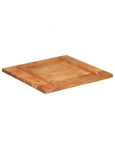 Piano Tavolo in Legno Massello di Acacia 25-27 mm 60x60 cm