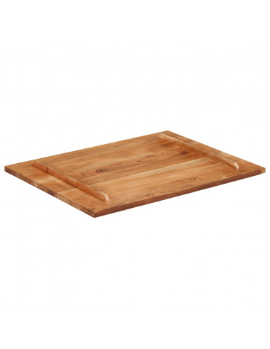Piano Tavolo in Legno Massello di Acacia 25-27 mm 70x90 cm