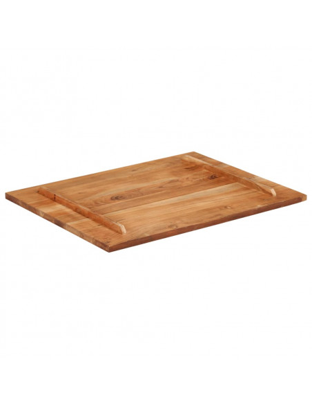 Piano Tavolo in Legno Massello di Acacia 25-27 mm 70x90 cm