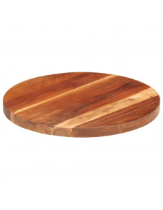 Piano Tavolo in Legno Massello di Acacia Rotondo 25-27 mm 40 cm 2