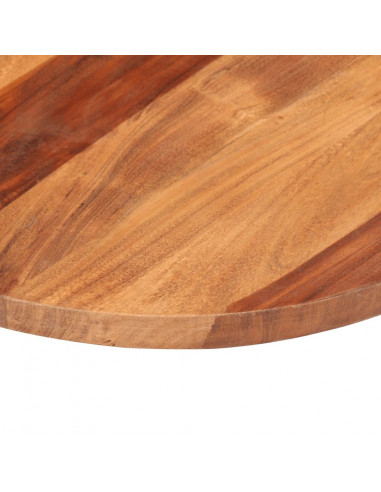 Piano Tavolo in Legno Massello di Acacia Rotondo 25-27 mm 40 cm