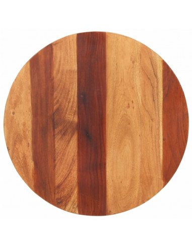 Piano Tavolo in Legno Massello di Acacia Rotondo 25-27 mm 60 cm