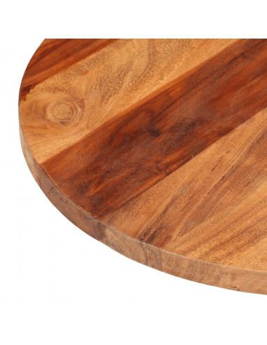 Piano Tavolo in Legno Massello di Acacia Rotondo 25-27 mm 60 cm