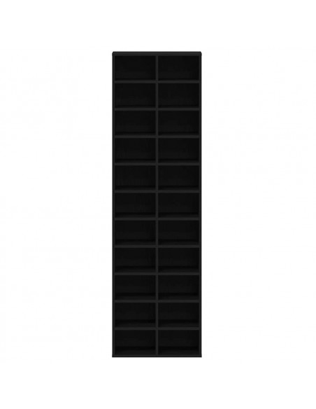 Scarpiera Rovere Nero 54x34x183 cm in Legno Multistrato