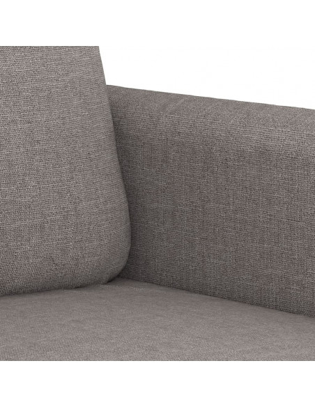 Set di Divani 3 pz con Cuscini Tortora in Tessuto