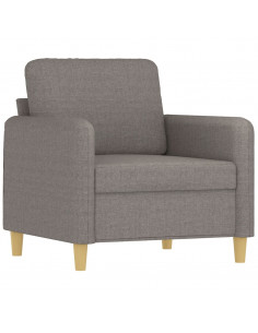 Set Divani 3 pz con Cuscini Tortora in Tessuto 2